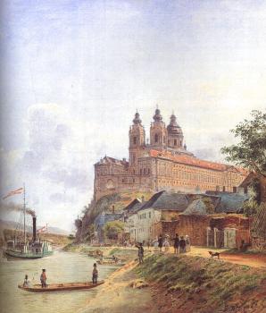 Jakob Alt : The Monastery of Melk on the Danube